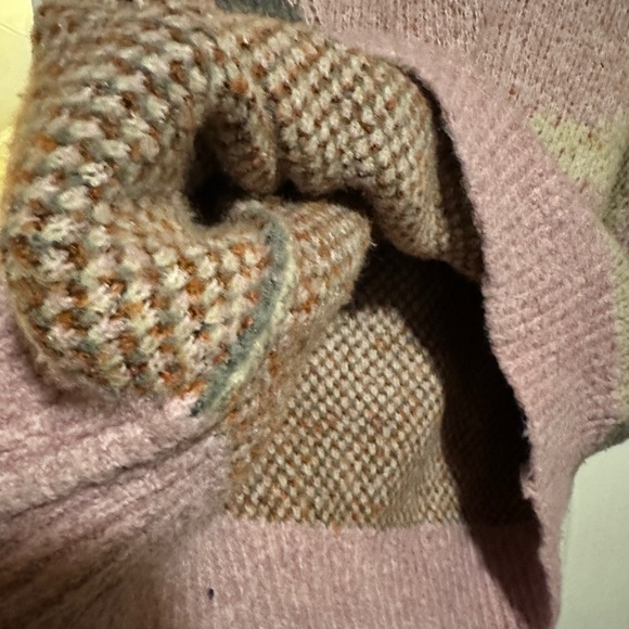 Elodie Abstract Pink and Brown Sweater - Picture 3 of 4